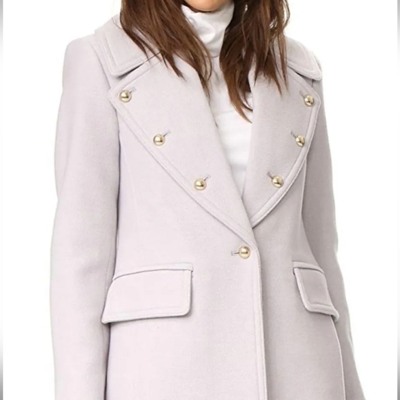 Club Monaco Woman’s Lavender Sogand Wool OverCoat - Picture 6 of 14